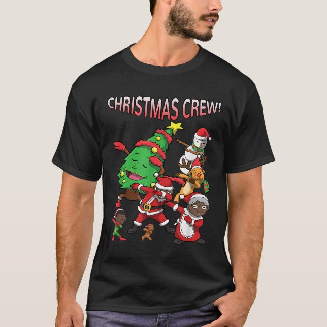 Schwarzer Weihnachtsmann Afrikanische Amerikanisch T-Shirt (Vorderseite)