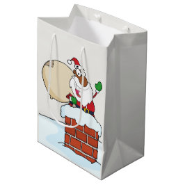 Schwarzer Weihnachtsmann in der Mittlere Geschenktüte