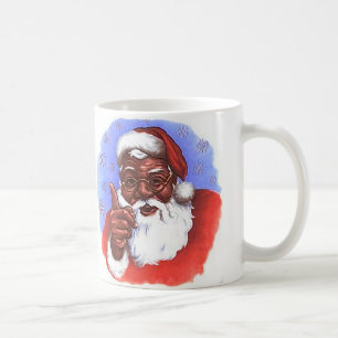 Schwarzer Weihnachtsmann Kaffeetasse