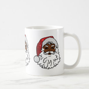 schwarzer Weihnachtsmann Kaffeetasse