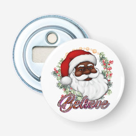 Schwarzer Weihnachtsmann Melanin Man Weihnachtsjub Flaschenöffner