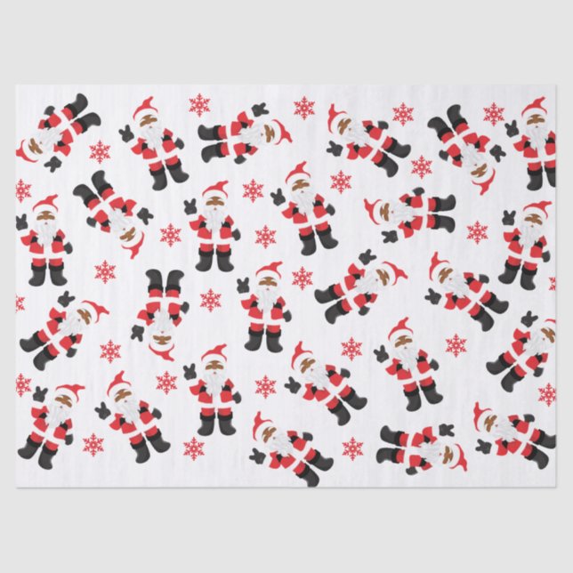Schwarzer Weihnachtsmann Seidenpapier (Vorderseite)