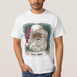 Schwarzer Weihnachtsmann T-Shirt
