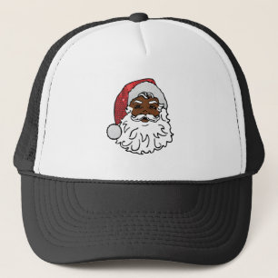 schwarzer Weihnachtsmann Truckerkappe