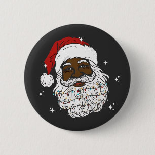 Schwarzer Weihnachtsmann Weihnachten Schwarze Gesc Button