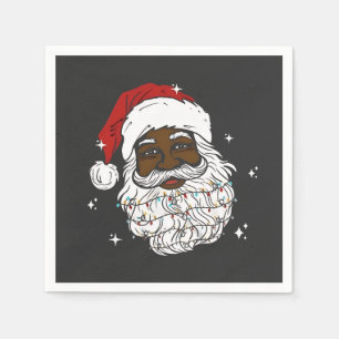 Schwarzer Weihnachtsmann Weihnachten Schwarze Gesc Serviette