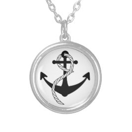 Schwarzer Weiß Versilberte Kette