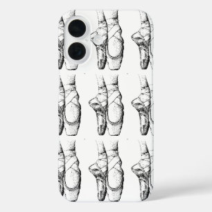 Schwarzer & Weißer Ballettschlappen iPhone 16 Hülle