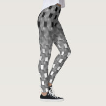 Schwarzer weißer Legging und Platten, Asche auf?