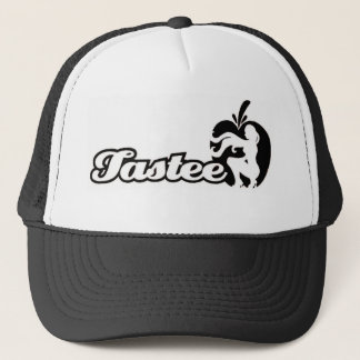 Schwarzer/weißer Logohut Truckerkappe