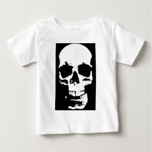 Schwarzer & weißer Pop Kunst, Dichtung und Musik Baby T-shirt