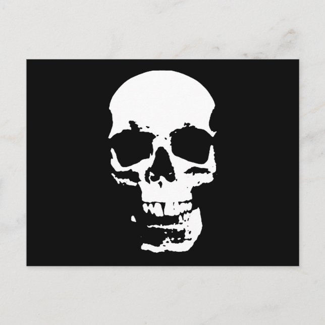 Schwarzer & weißer Pop Kunst, Dichtung und Musik Postkarte (Vorderseite)