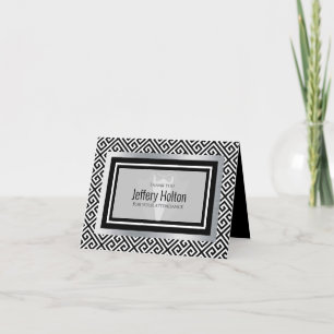 Schwarzer, weißer Smoking, schwarze Fliege, Krawat Dankeskarte