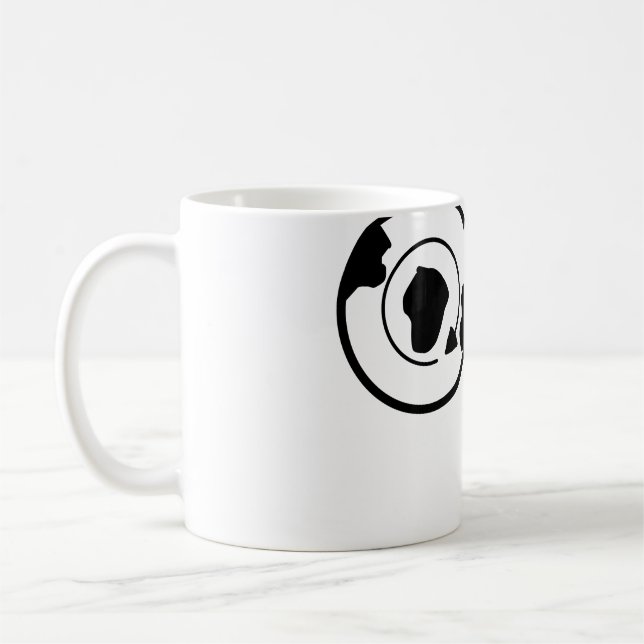 Schwarzer Weltkugel Name Monogramm Reisedetails hi Kaffeetasse (Links)