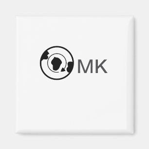Schwarzer Weltkugel Name Monogramm Reisedetails hi Magnet