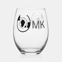 Schwarzer Weltkugel Name Monogramm Reisedetails hi