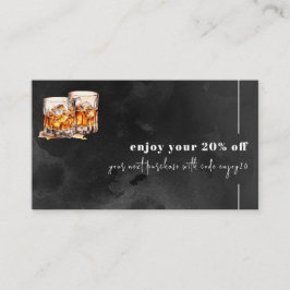 Schwarzer Whisky Rabattkarte