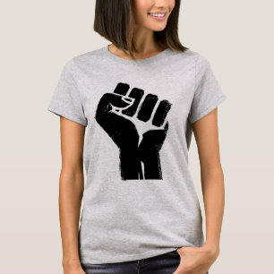 Schwarzer Widerstandsstolz und Power T-Shirt
