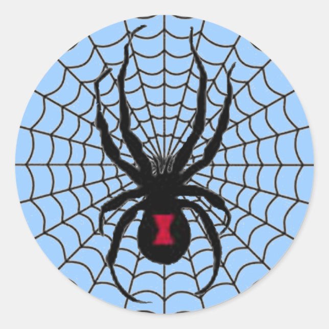Schwarzer Widow Spider Sticker (Vorderseite)