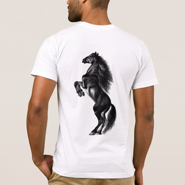 Schwarzer Wildpferd T - Shirt (Rückseite)