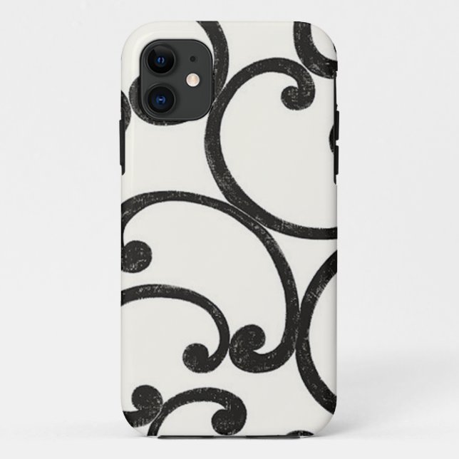 Schwarzer wirbelnder iPhone 5 Kasten Case-Mate iPhone Hülle (Rückseite)