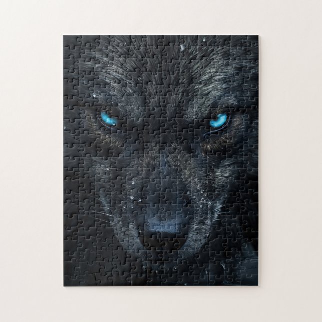 Schwarzer Wolf (Vertikal)