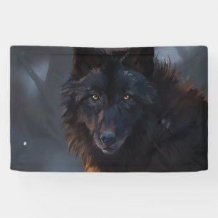 Schwarzer Wolf Banner