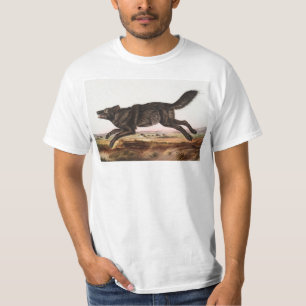 Schwarzer Wolf (Canis lupus) Illustration T-Shirt