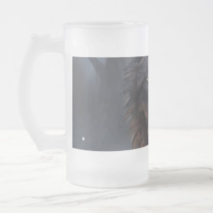 Schwarzer Wolf Mattglas Bierglas