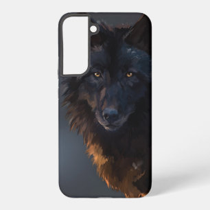 Schwarzer Wolf Samsung Galaxy Hülle