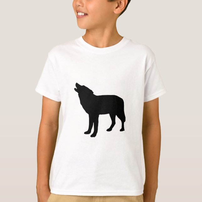 Schwarzer Wolf T-Shirt (Vorderseite)