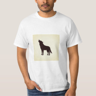 Schwarzer Wolf T - Shirt für männliche minimalisti