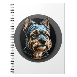 Schwarzer Yorkshire Terrier Notizblock