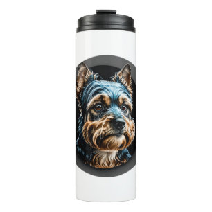 Schwarzer Yorkshire Terrier Thermosbecher