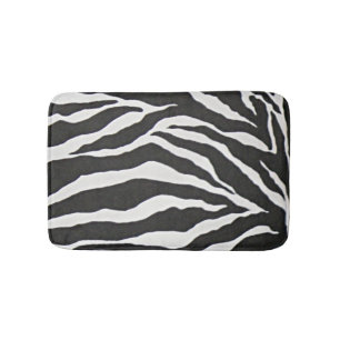 Schwarzer Zebra-Druck-afrikanisches amerikanisches Badematte