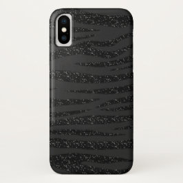 Schwarzer Zebra-Glitzer Case-Mate iPhone Hülle