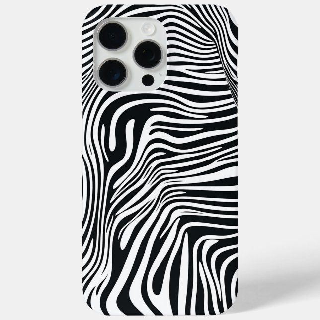 Schwarzer Zebra-Motiv🦓 Case-Mate iPhone Hülle (Rückseite)