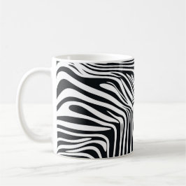 Schwarzer Zebra-Motiv🦓 Kaffeetasse