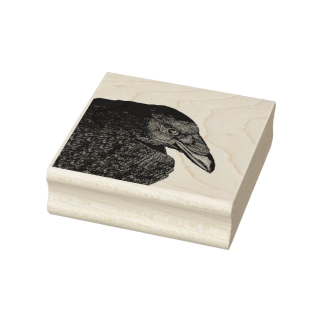Schwarzer Zeichn von Crow Head Shoulders Gummistempel (Stempel)