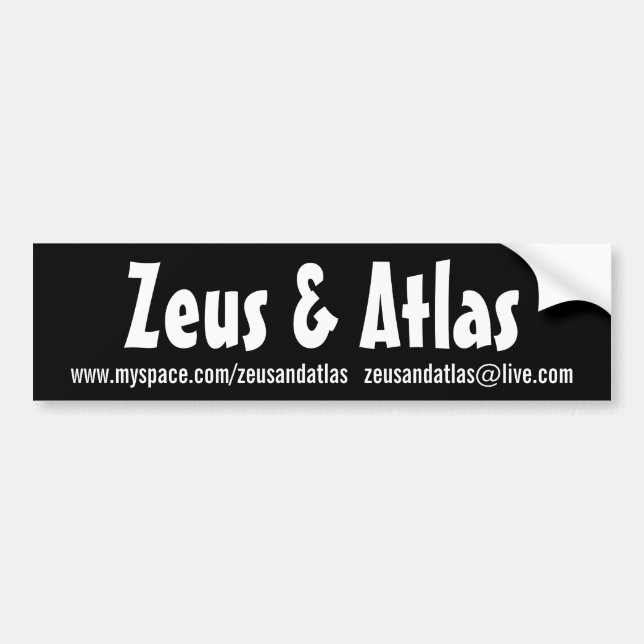 Schwarzer Zeus-u. Atlas-Autoaufkleber Autoaufkleber (Vorne)