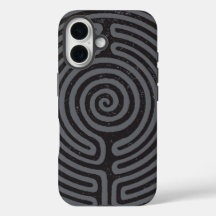 Schwarzer Zirkel Labyrinth (Grau) Kunst, Kunst und