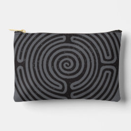 Schwarzer Zirkel Labyrinth (Grau) Kunst, Kunst und Zubehörtasche