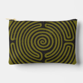 Schwarzer Zirkel Labyrinth (Olive) Kunst, Dichtung Zubehörtasche