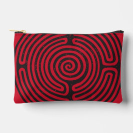 Schwarzer Zirkel Labyrinth (Rot) Kunst und Kunst Zubehörtasche