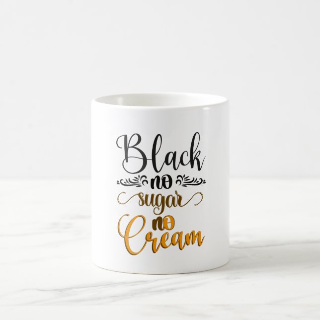 Schwarzer Zucker Kaffeetasse (Mittel)