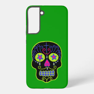 Schwarzer Zucker-Schädel Samsung Galaxy Hülle