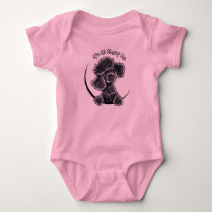 Schwarzer Zwergpudel IAAM Baby Strampler