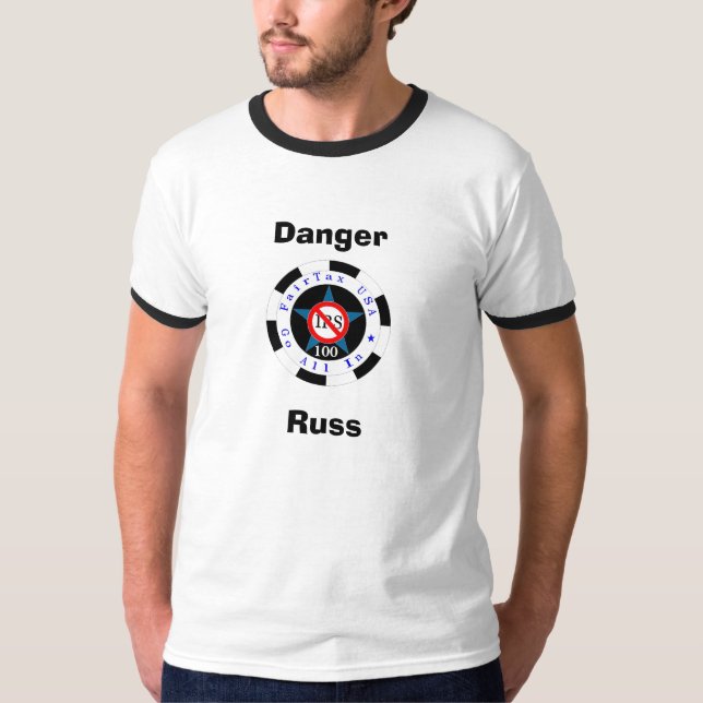 Schwarzes 100, DangerRuss T-Shirt (Vorderseite)