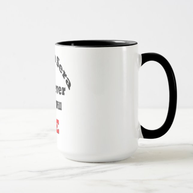 Schwarzes 15 Unze-Wecker Tasse-que Serumseren Tasse (Rechts)