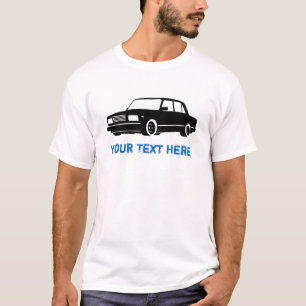 Schwarzes 2107 + Ihr Text T-Shirt